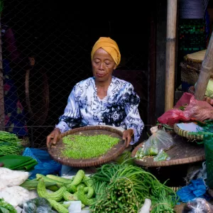 woman in market