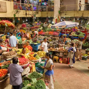 Food market in Panaji, Goa, India