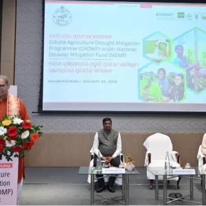 Shri Kanak Vardhan Singh Deo, Hon’ble Deputy Chief Minister of Odisha, Speaking at the inception workshop.