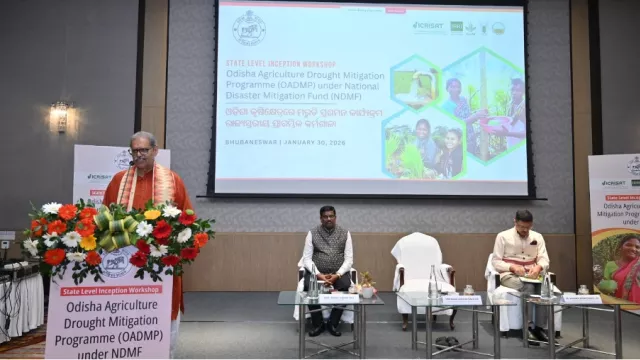 Shri Kanak Vardhan Singh Deo, Hon’ble Deputy Chief Minister of Odisha, Speaking at the inception workshop.